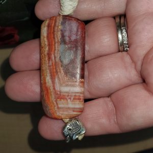 coral stone pendant